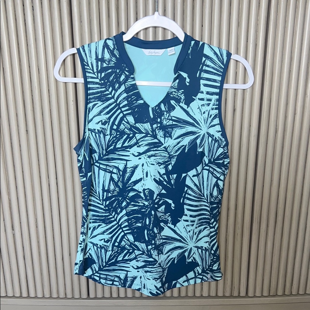 Lady Hagen Blue Sleeveless Golf Top